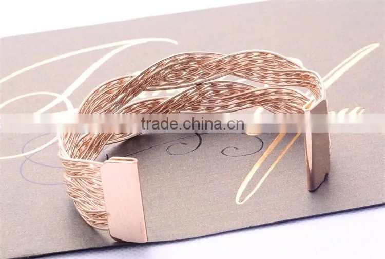 >>>European Style Women Girl Modern Jewelry Silver And Gole Plated Open Cuff Bangles Bracelets/
