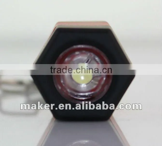 1 LED Keychain Button Battery Plastic Flashlight