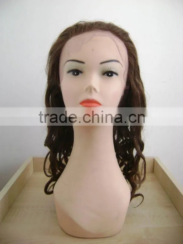fashion lady lace wig body wavy natural looking stock or custom