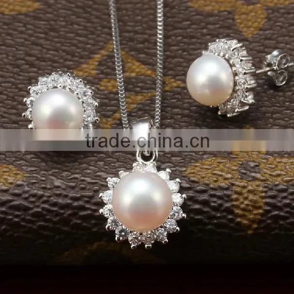 Fashion Korean design natural fresh pearl jewelry set SNS6008