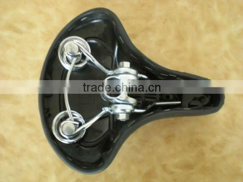 Leather gray cover wide saddle for bicycle/electric bicycle