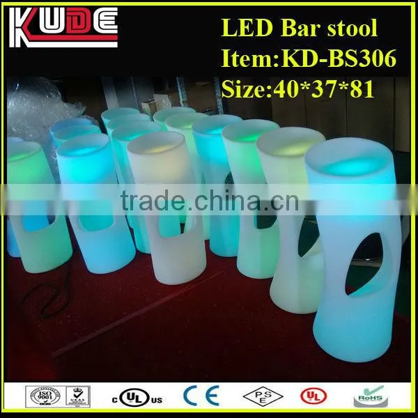 Remote control led illuminated bar stool/16 colors change led stools/led stool seat