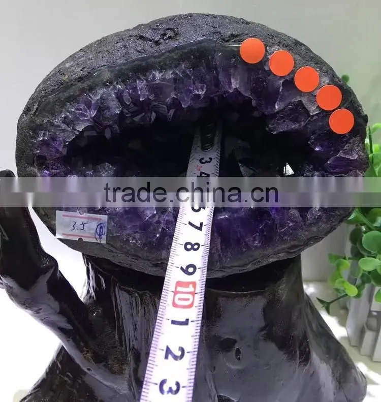 3.5kg Natural Brazil Dark Purple Amethyst Geodes for Decoration