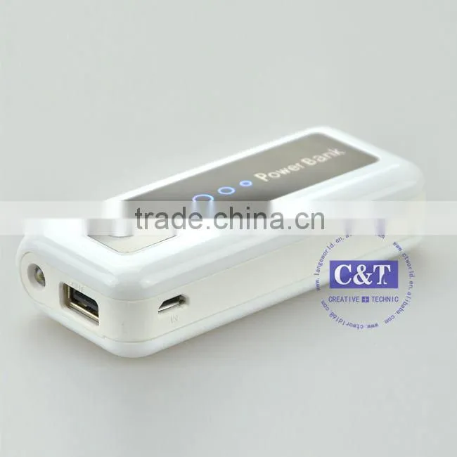 C&T 2013 new External Battery Pack Portable Charger mobile power bank 2600mah