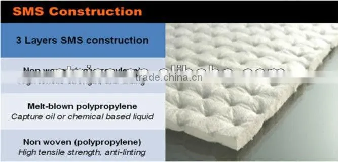 PP% Industrial Oil Spill Absorbent Sheet Pad