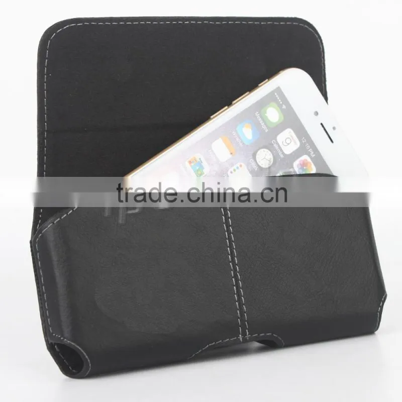 Durable Horizontal Universal Smartphone case XL Black Leather Case, fit for all mobile phone