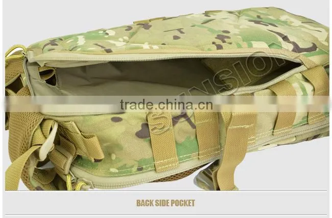 1000D waterproof fabric Military Tactical Backpack stitched with nylon