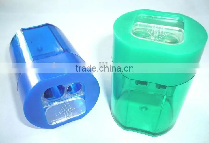 Custom Cheap Plastic Double Hole Pencil Sharpener