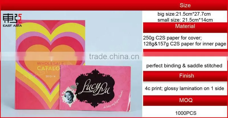 Glossy Soft Cover Colored Wholesale Catalog Printing Service