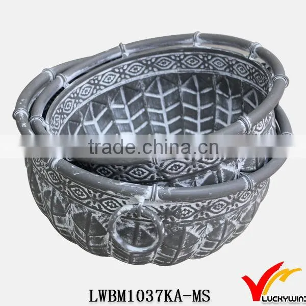 Hot sale Luckywind vintage reclaimed metal bowls