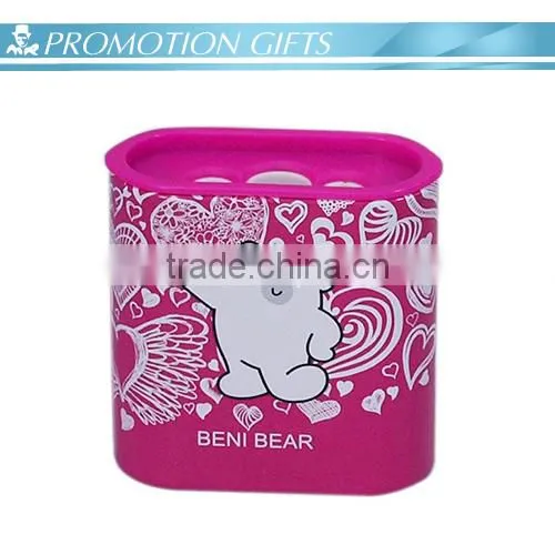 Eco-friendly big tin metal pencil sharpener for children