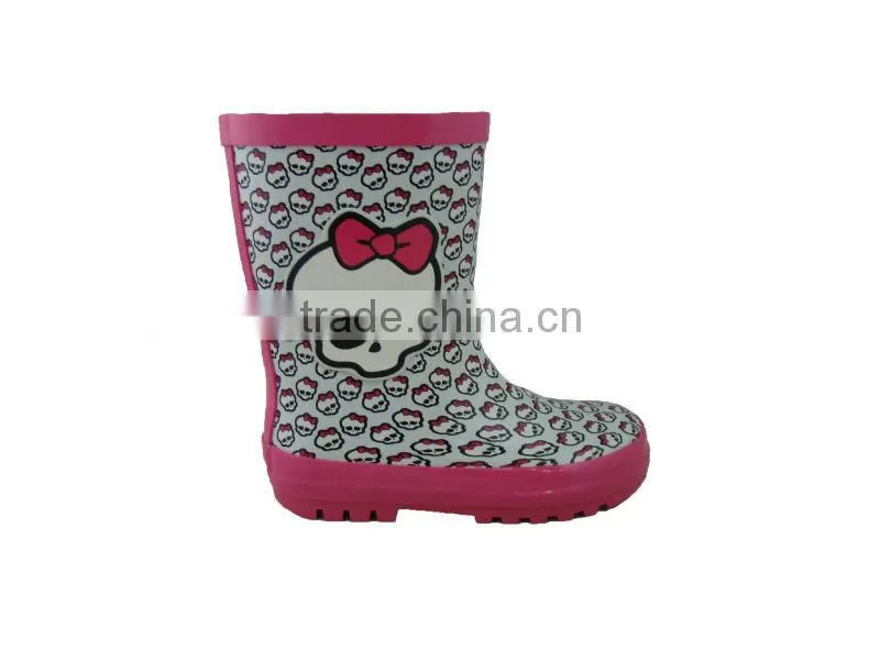 New Look Cute Skull Rubber Rain Shoe Boots