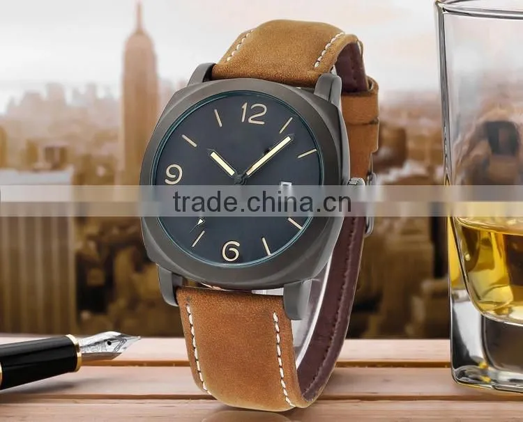 Wholesale high quality quartz watch,custom leather watch military watch