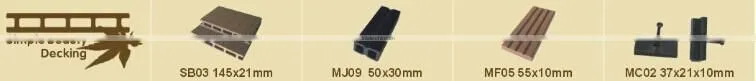 Platform roof balcony flooring New Technology WPC composite wood decking floor