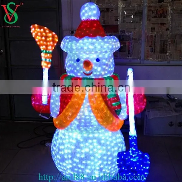 3D Outdoor Festival lightings motif sculpture light led snowman light