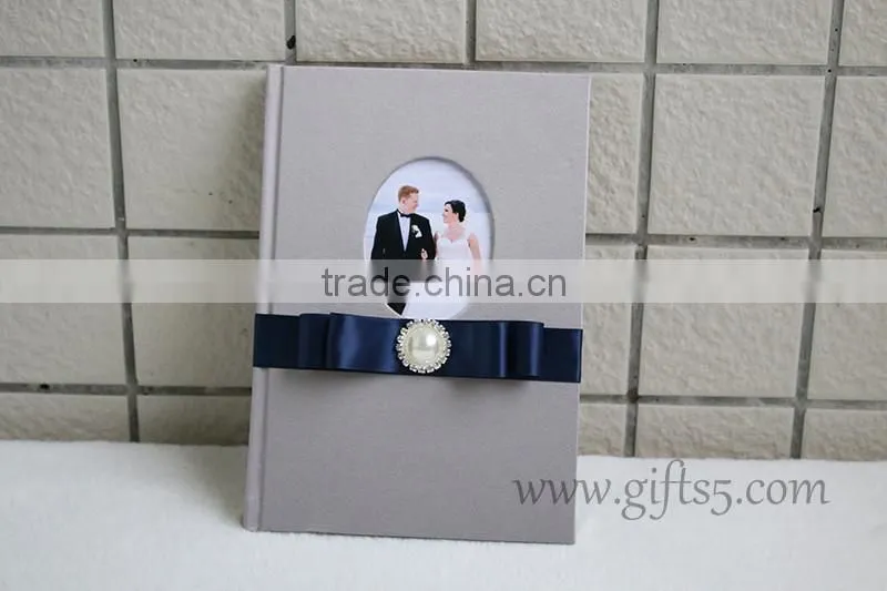 Luxury Silk Covor Wedding Guest Book
