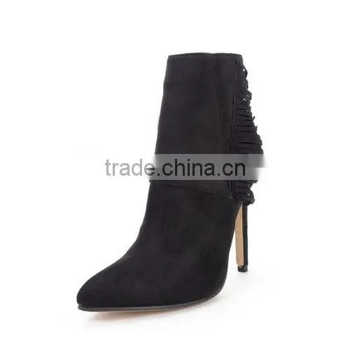 2016 winter high quality women ankle boots lace up high heel ankle boots PF4418