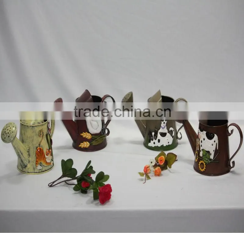 2014 popular Polka Dots Metal Flower Pot