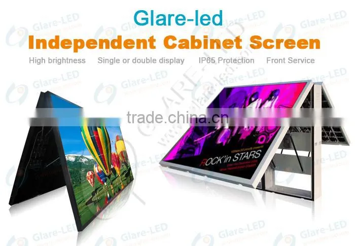 P10 DIP full color pole led screen display