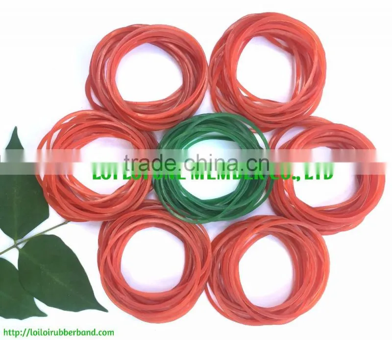 Transparent Green Color Rubber Band Manufacture / Round rubber band elastic cheap price wholesale