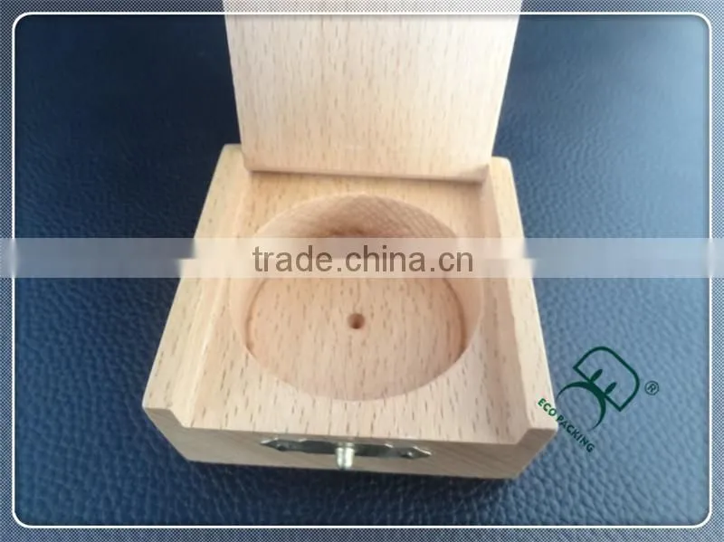 Natural solid wooden coin display box with lock