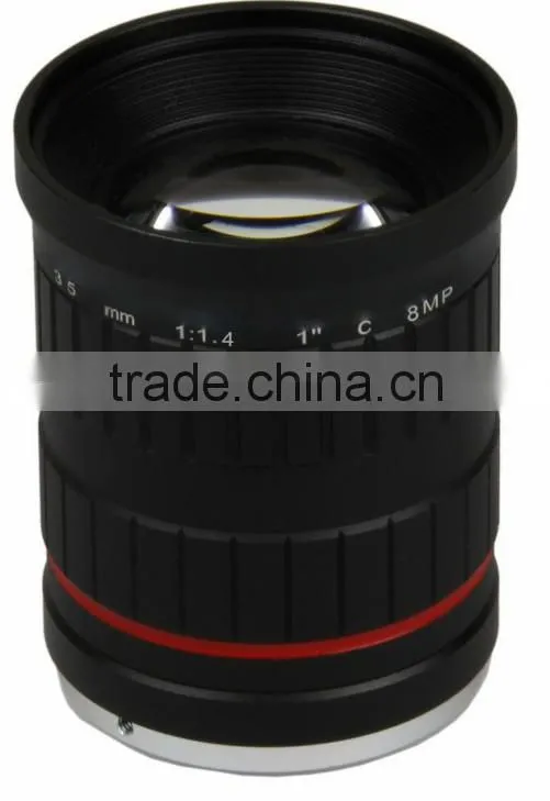 high image 8megapixel 1 inch ccd cmos sensor Fujian cctv 35mm f1.4 manual iris traffic cctv camera lens