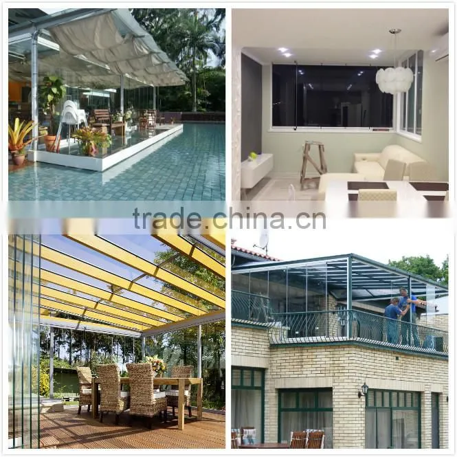 CE green product frameless folding door