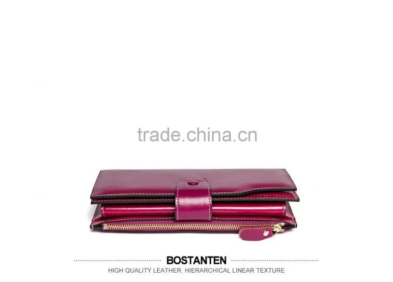 vintage leather long purse and wallet women clutches wallet wholesale