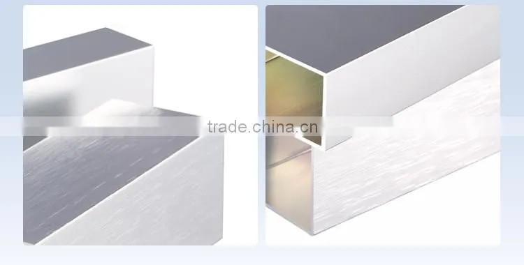 Special shape industrial aluminum profile with custom surface treatment