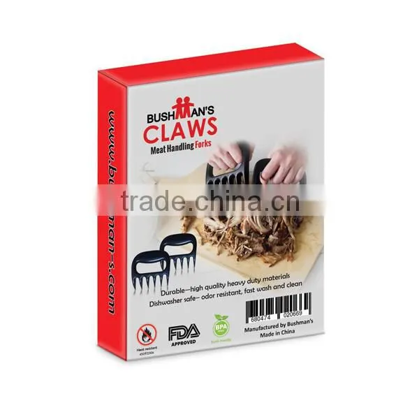 Plastic PC Bear Paw Meat Handler Forks / Meat Claws For BBQ