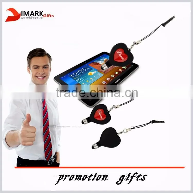 Mini touch pen with rope/mini stylus pen with string