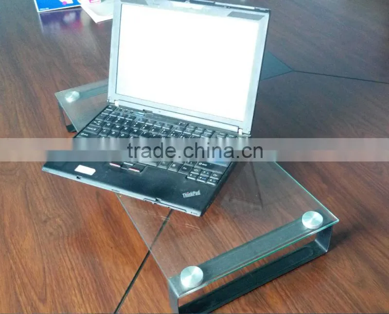 2016 hot sell glass top laptop desk