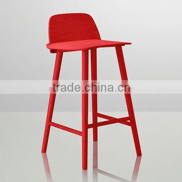 2016 coloful modern wooden stool used bar furniture