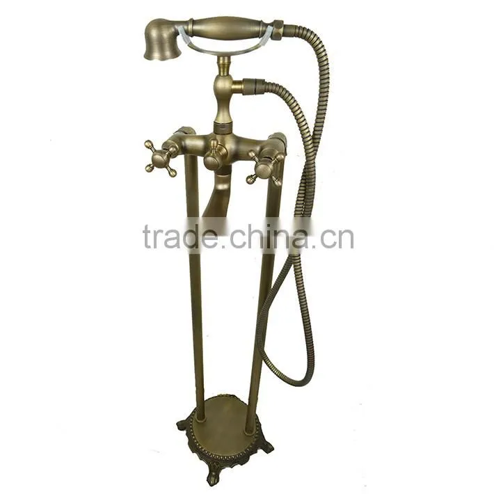 Classical antique brass Floor standing type toilet Hand Shower