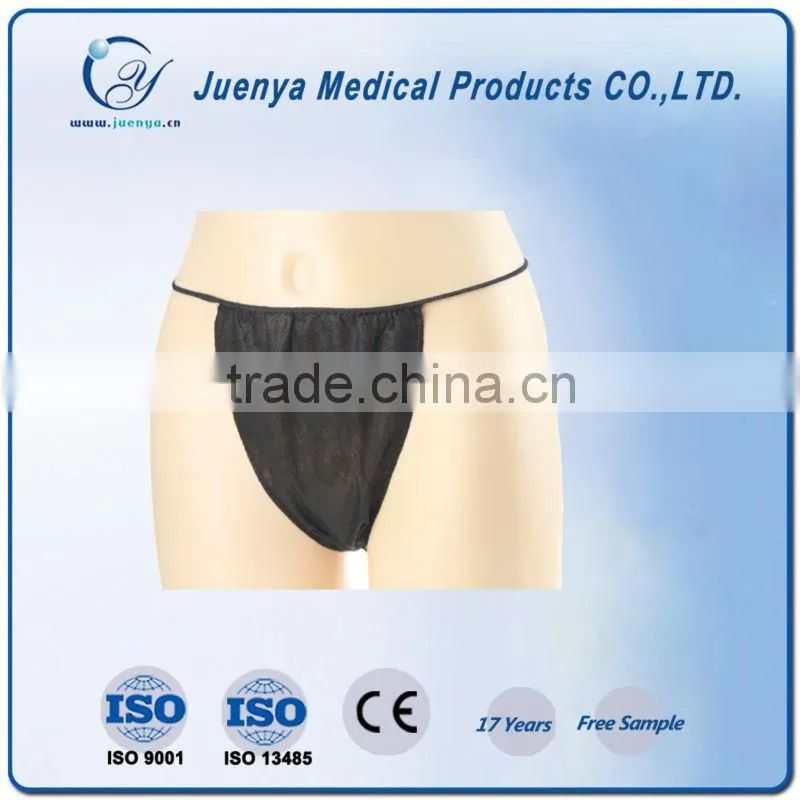 black disposable spa t-shape pants disposable t-back, thong bikini