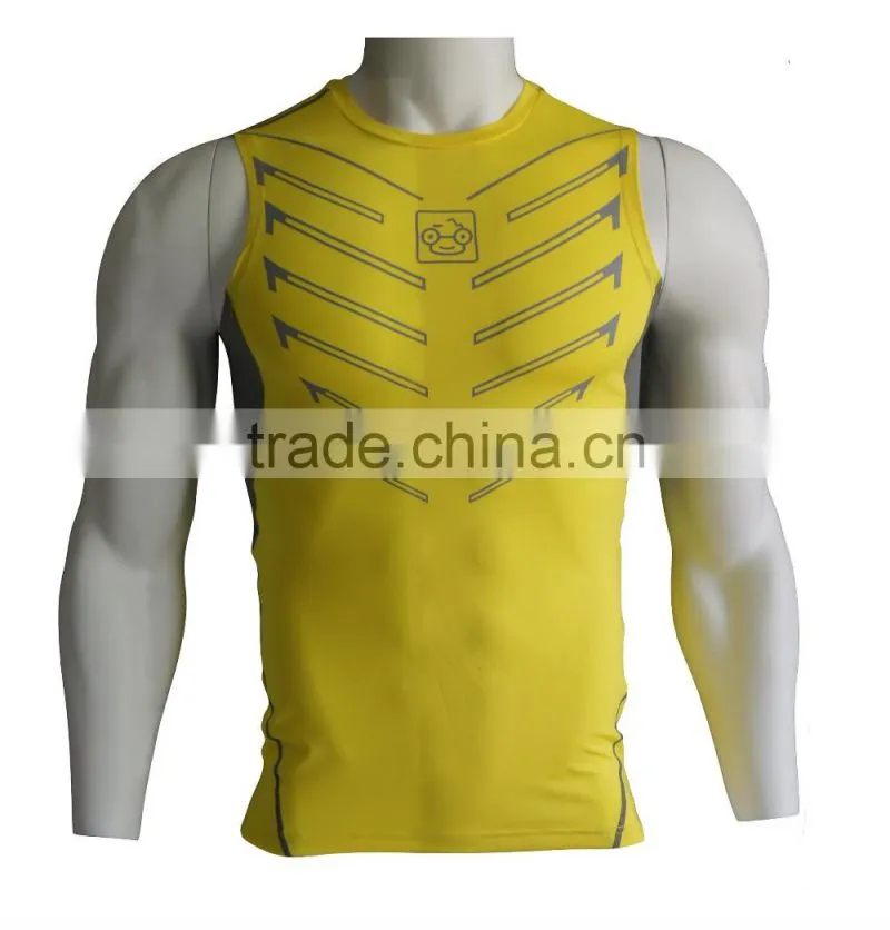 Latest bodybuilding design custom printing tank top for men