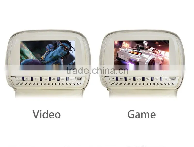 9inch TFT LCD headrest car monitor, car headrest monitor head rest car screen