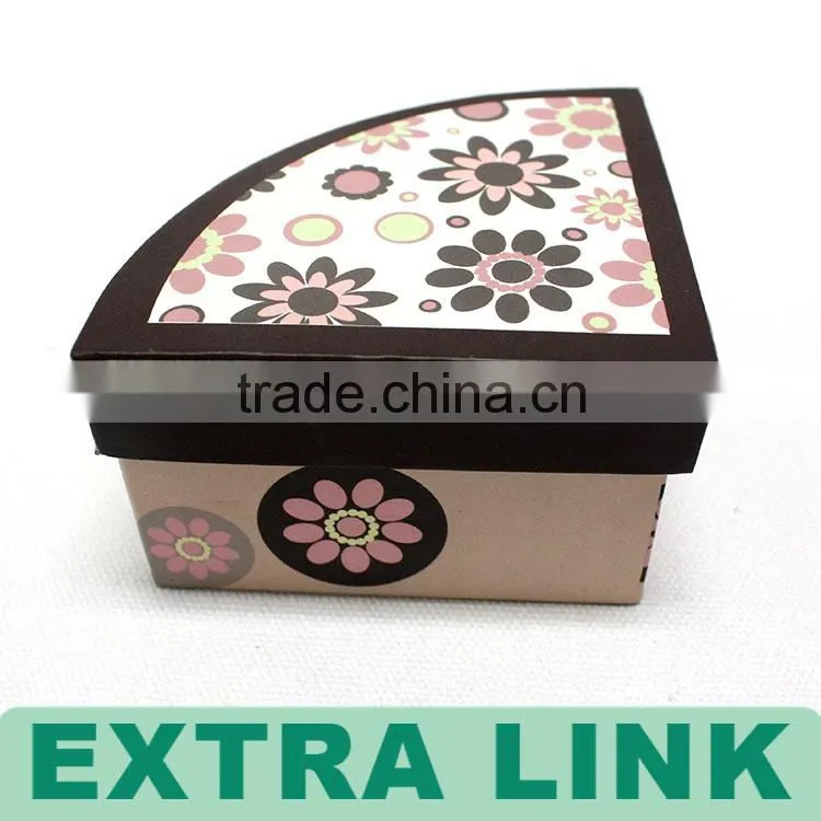 High quality fan-shaped easy open printing design cardboard gift box