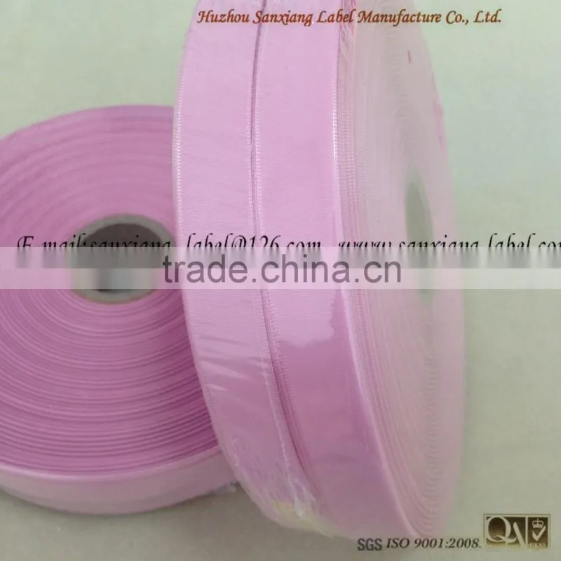 High quality polyester satin ribbon, label fabric for underwear labels