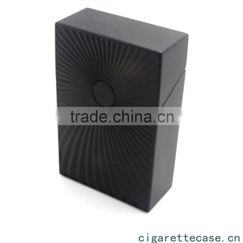 new plastic cigarette case with novely push button wave surface design for 20s king size full pack