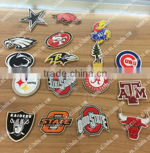 3d custom die cut self adhesive embossed metal sticker