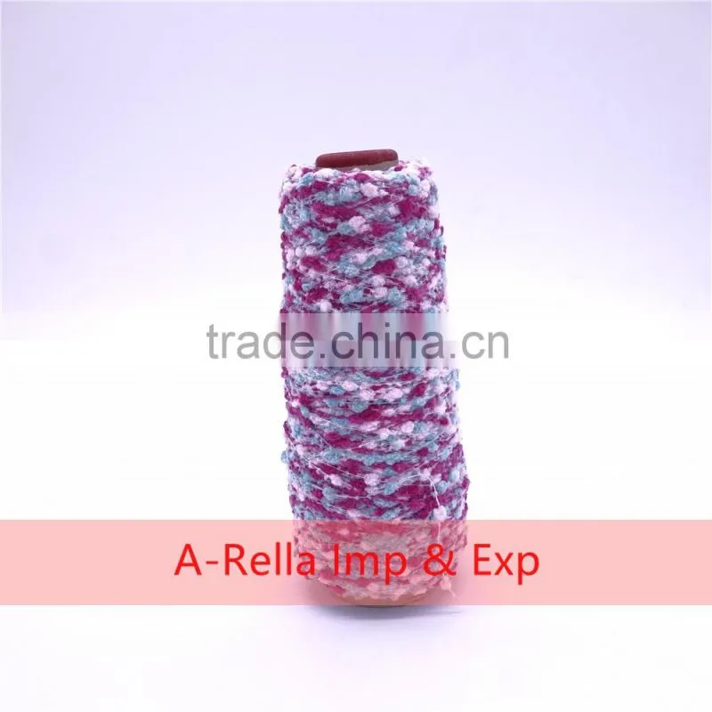 polyester yarn 6NM , beads yarn dyed in cone knitting yarn