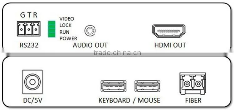 2016 New 1080P 10KM HDMI fiber extender with RS232 & external audio