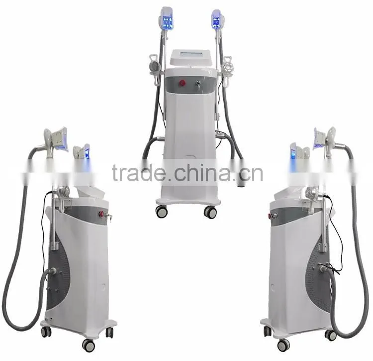 Vertical fat freezing machine with 2 cryo head