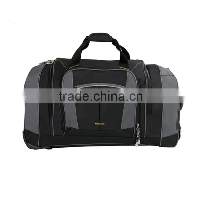 Fashion high quality 100% polyester china cheap duffle bag luggage