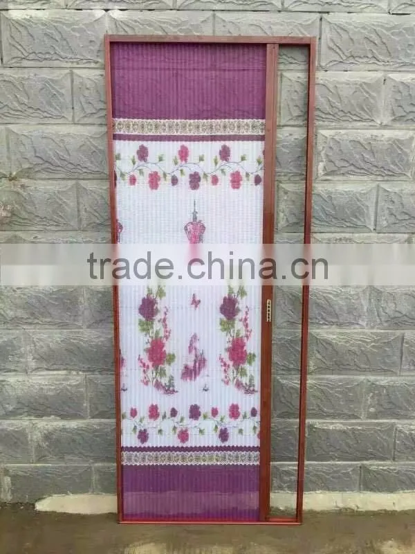 Fiberglass Black Gray Plisse Insect Screen Mesh/Pleated Mosquito Net/Fiber glass Plicated Insect Mesh with Print