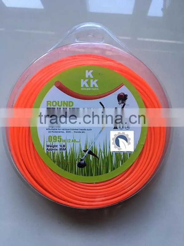 1LB 3.0mm colored nylon monofilament trimmer line,different shape