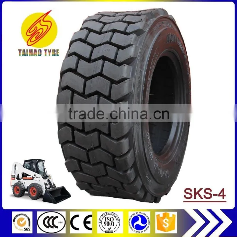 China factory sks-4 off the road tyres OTR tyres loader tyres bobcat skid steer tyres 10x16.5 10-16.5