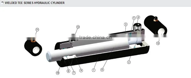 American market double Acting welded tee series hydraulic cylinder