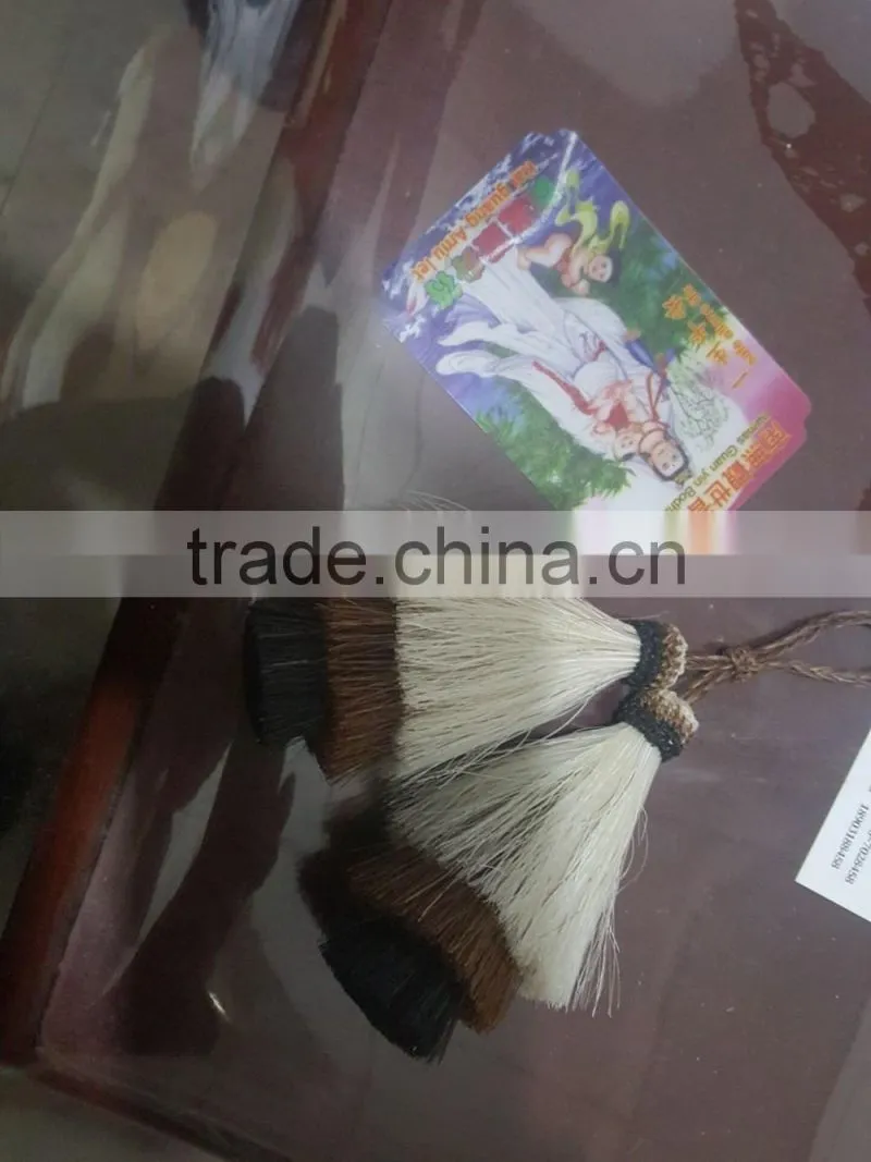 Perfect colorful attractive horse hair tassel made by hand Woven Horsehair Buckle with natural color